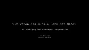 Titelkarte der Dokumentation „Wir waren das dunkle Herz der Stadt – Der Untergang der Hamburger Gängeviertel“