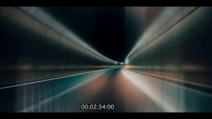 Lichtspuren in einem Tunnel, Titelbild zum Film „Trapped“